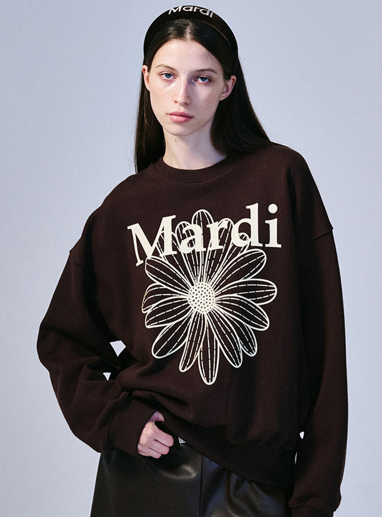 Mardi Sweatshirt (Printed) BROWN
