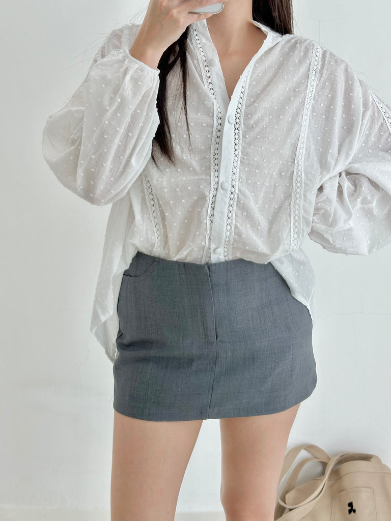 Hollow Lace Blouse (Backorder)