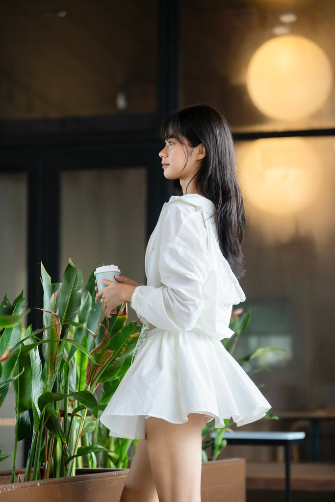 Maddie Skater Skirt OFF WHITE