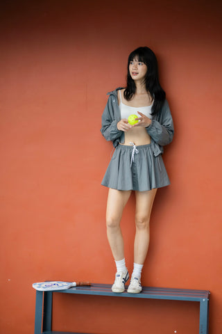 Maddie Skater Skirt GREY