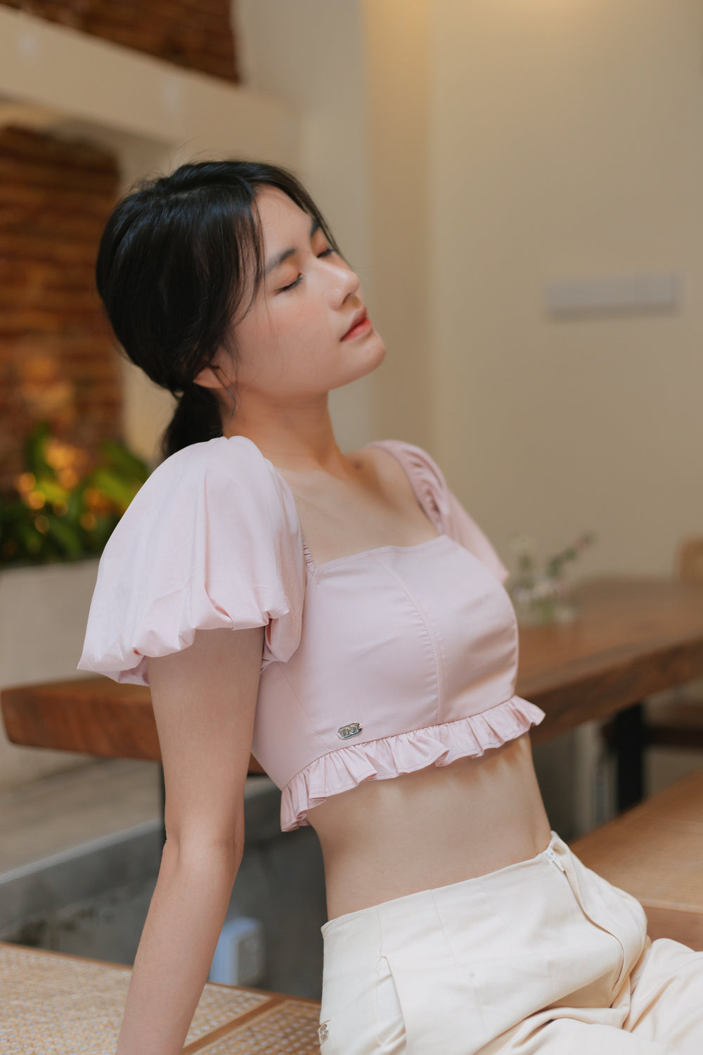 Cloudy Puffy Top (Blush Pink)