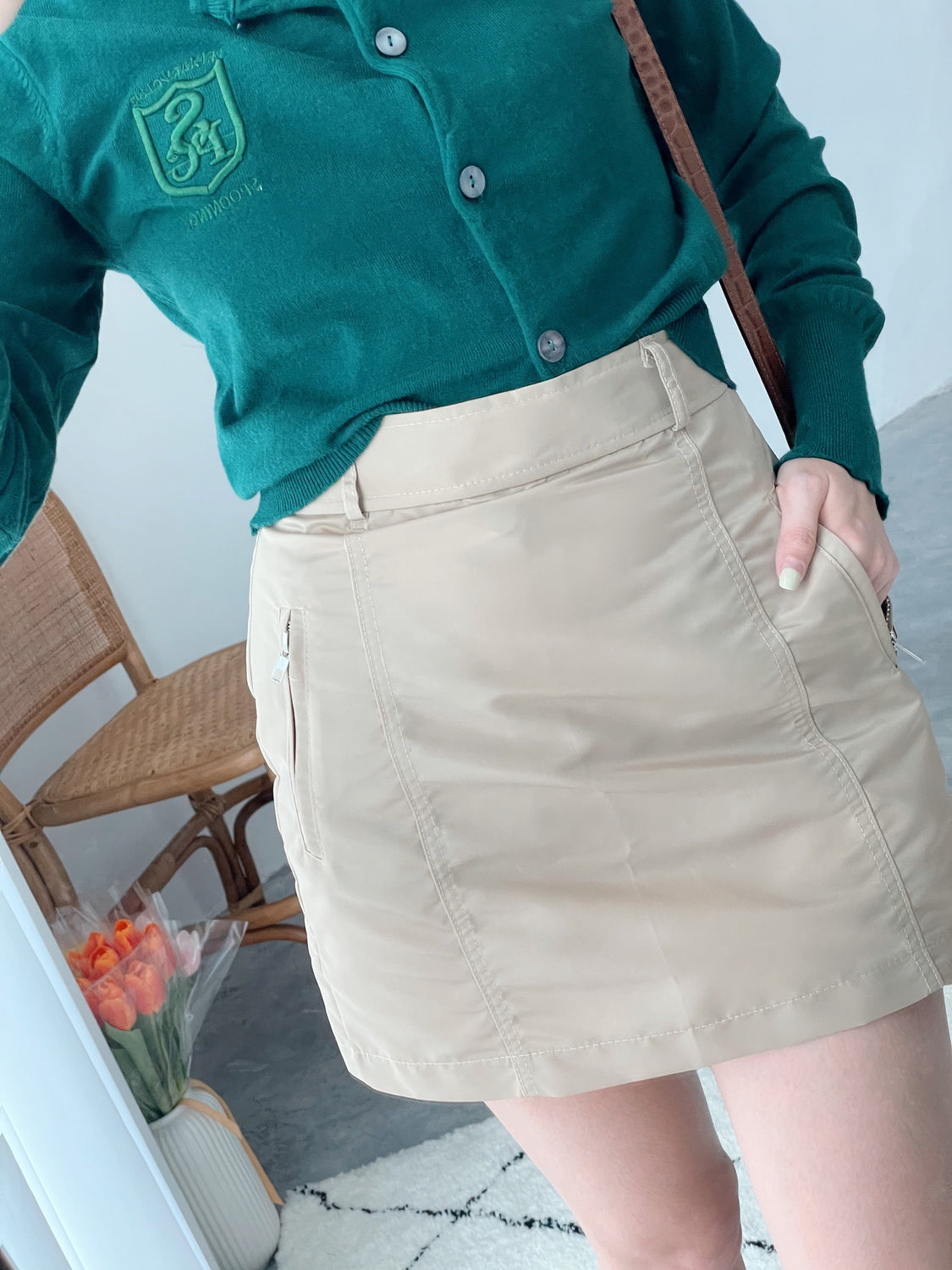 Nylon Skirt (Khaki)