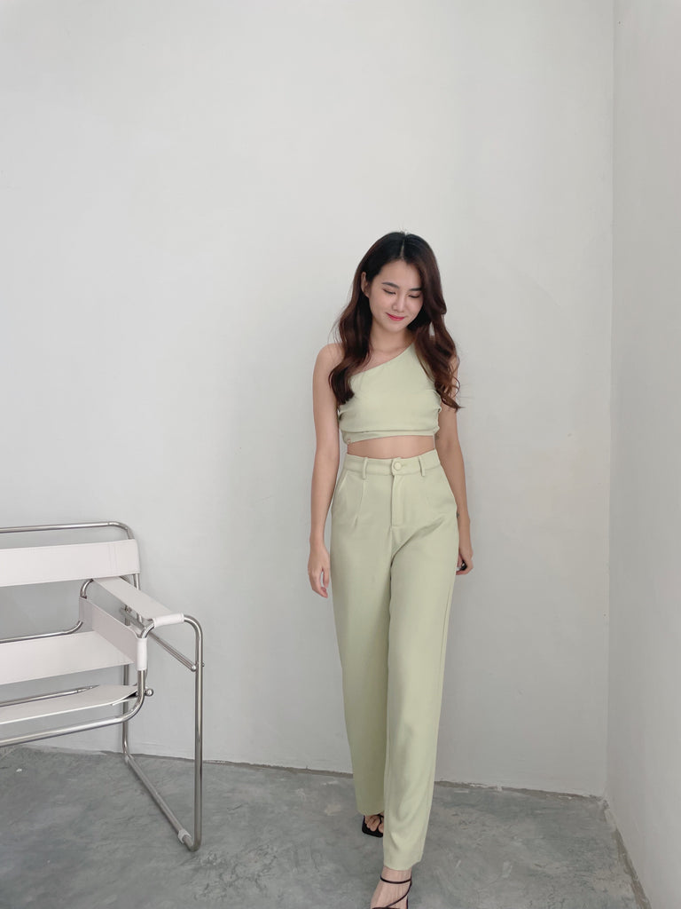 Wide Leg Trousers (Olive)