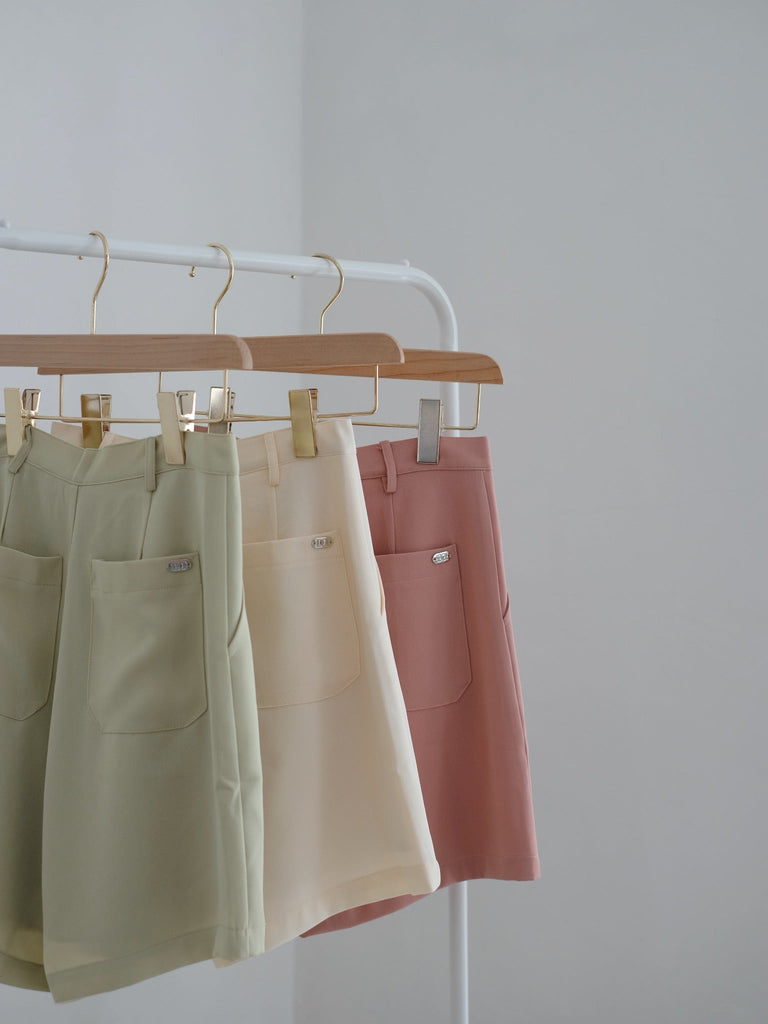 Swanky A-Line Shorts (Dusty Pink)